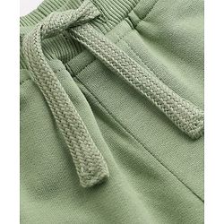 Babyhug Cotton Terry Knit Full Length Solid Lounge Pant - Olive Green