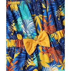 Babyhug Single Jersey Knit Sleeveless Tropical Theme Printed Jumpsuit - Multicolor