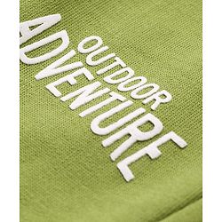 Babyhug Terry 100% Cotton Knit Full Length Text Printed Lounge Pant - Green