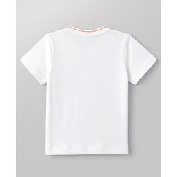 Babyhug 100% Cotton Single Jersey Knit Half Sleeves T-Shirt and Shorts with Basketball Print - White