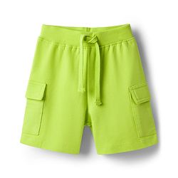 Babyhug Single Jersey Knit Half Sleeves T-Shirt & Shorts Set With Text Print - Blue & Limegreen