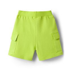 Babyhug Single Jersey Knit Half Sleeves T-Shirt & Shorts Set With Text Print - Blue & Limegreen