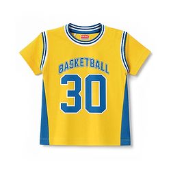 Babyhug 100% Cotton Terry Knit Half Sleeves T-Shirt & Shorts Set Basketball Print - Yellow & Blue