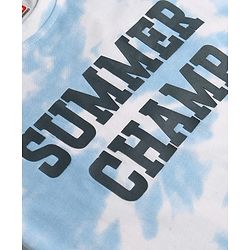 Babyhug Single Jersey Knit Half Sleeves Summer Camp Printed T-Shirt & Shorts Set With Tie Dye Pattern - Multicolor