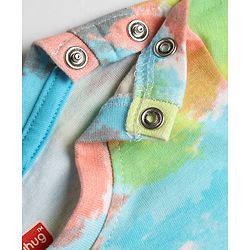 Babyhug Single Jersey Knit Half Sleeves The Coolest Printed T-Shirt & Shorts Set With Tie Dye Pattern - Multicolor