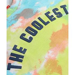 Babyhug Single Jersey Knit Half Sleeves The Coolest Printed T-Shirt & Shorts Set With Tie Dye Pattern - Multicolor
