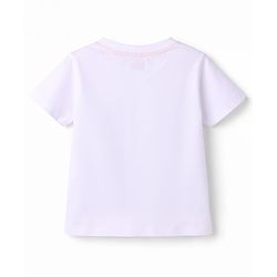 Babyhug Single Jersey Knit Half Sleeves T-Shirt & Shorts Set With Whale & Crab Print - White & Navy Blue