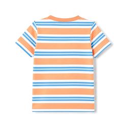 Babyhug 100% Cotton Single Jersey Knit Half Sleeves Striped T-Shirt & Shorts Set - Multicolor
