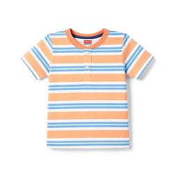 Babyhug 100% Cotton Single Jersey Knit Half Sleeves Striped T-Shirt & Shorts Set - Multicolor