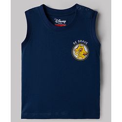 Babyhug Disney Cotton Single Jersey Knit T-Shirts with Sleeveless Styling and The Lion King Print in for in Navy Blue for Pack of 3 3-6 Months
