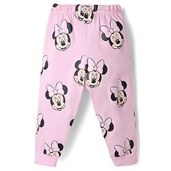 Babyhug Disney Single Jersey Knit Half Sleeves Co-Ords T-Shirt & Pyjama Night Suit with Minnie Mouse Graphic Pack of 2 - Pink & Green