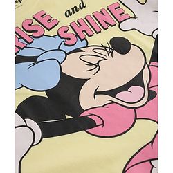 Babyhug Disney Single Jersey Knit Half Sleeves Co-Ords T-Shirt & Pyjama Night Suit with Minnie Mouse Graphic Pack of 2 - Pink & Green