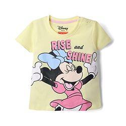 Babyhug Disney Single Jersey Knit Half Sleeves Co-Ords T-Shirt & Pyjama Night Suit with Minnie Mouse Graphic Pack of 2 - Pink & Green