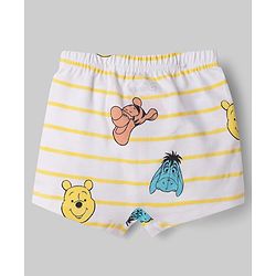 Babyhug Disney Single Jersey Knit Briefs With Winnie the Pooh Graphic Pack of 2 - White & Yellow