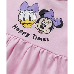 Babyhug Disney Single Jersey Knit Frill Sleeves With Minnie Mouse & Friend Graphics Pack of 2 - Pink & Lavender
