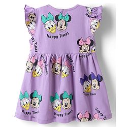 Babyhug Disney Single Jersey Knit Frill Sleeves With Minnie Mouse & Friend Graphics Pack of 2 - Pink & Lavender