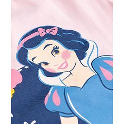 Babyhug Disney 100% Cotton Knit Half Sleeves T-Shirt & Shorts Night Suit With Snow White Graphics - Multicolor