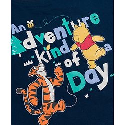 Babyhug Disney Single Jersey Knit Half Sleeves T-Shirt & Shorts Night Suit Winnie the Pooh & Friends Graphics -  Navy
