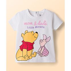 Babyhug Disney Single Jersey Knit Half Sleeves T-Shirt & Shorts Night Suit Winnie the Pooh & Friends Graphics - Multicolour