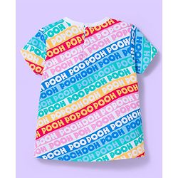Babyhug Disney Single Jersey Knit Half Sleeves T-Shirt & Shorts Co-ord Night Suit with Winnie The Pooh Graphics - Multicolor