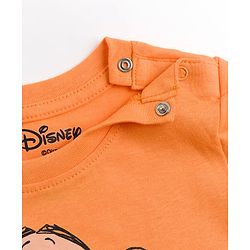 Babyhug Disney Single Jersey Knit Half Sleeves T-Shirt & Shorts Night Suit with Tigger Graphics - Orange