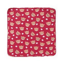 Babyhug Interlock Knit Hooded Towel with Teddy Print L 74.5 x B 74.5 cm - Red