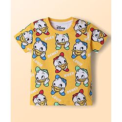 Babyhug Disney Single Jersey Knit Half Sleeves T-Shirts with Donald Duck Graphics Pack of 3 - Multicolor