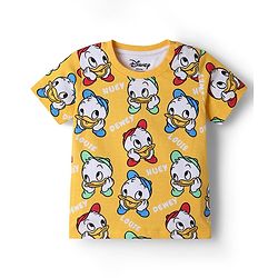 Babyhug Disney Single Jersey Knit Half Sleeves T-Shirts with Donald Duck Graphics Pack of 3 - Multicolor
