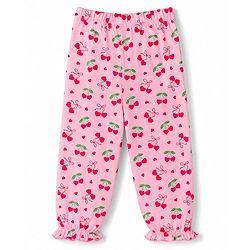 Babyhug 100% Cotton Knit Half Sleeves Top & Pyjama Co-ords Night Suit With Strawberry Print - Pink