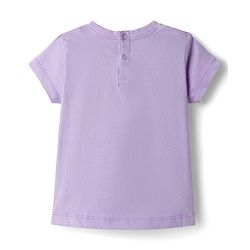 Babyhug Disney Single Jersey Knit Half Sleeves T-Shirt & Shorts Night Suit with Marie Graphics - Lilac