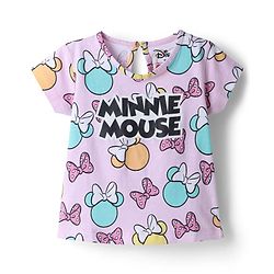 Babyhug Disney Single Jersey Knit Half Sleeves T-Shirts with Minnie Mouse Graphics Pack of 3 - Multicolor