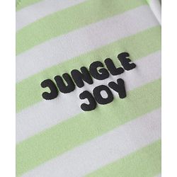 Babyhug Cotton Knit T-Shirt Half Sleeves Striped with Graphics Multi Color 6-9 Months