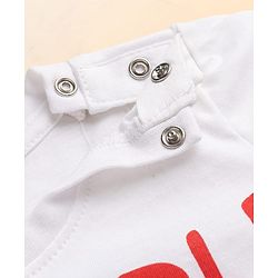 Babyhug Disney Single Jersey Knit Half Sleeves T-Shirt & Shorts Night Suit with Winnie the Pooh Graphics - White