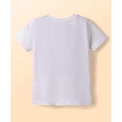 Babyhug Disney Single Jersey Knit Half Sleeves T-Shirt & Shorts Night Suit with Winnie the Pooh Graphics - White