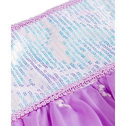 Babyhug Organza Woven Sleeveless Ethnic Dress With Floral Embroidery - Purple