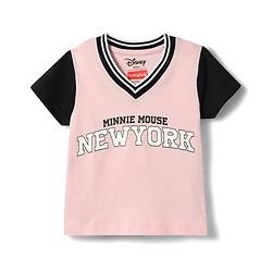 Babyhug Disney 100% Cotton Knit Half Sleeves T-Shirt & Pant Set With Minnie Mouse Graphics - Multicolor