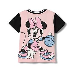 Babyhug Disney 100% Cotton Knit Half Sleeves T-Shirt & Pant Set With Minnie Mouse Graphics - Multicolor