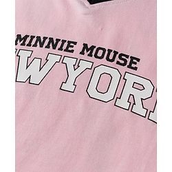 Babyhug Disney 100% Cotton Knit Half Sleeves T-Shirt & Pant Set With Minnie Mouse Graphics - Multicolor