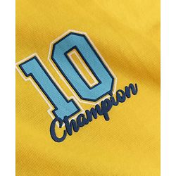 Babyhug 100% Cotton Single Jersey Knit Half Sleeves T-Shirt & Shorts With Champion Print - Yellow