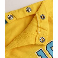 Babyhug 100% Cotton Single Jersey Knit Half Sleeves T-Shirt & Shorts With Champion Print - Yellow