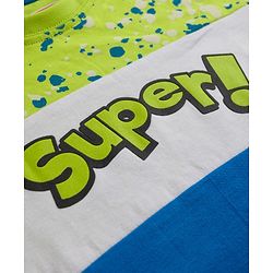 Babyhug 100% Cotton Knit Half Sleeves Text Printed T-Shirt & Shorts Set - Lime Green & Light Blue
