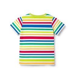 Babyhug 100% Cotton Single Jersey Knit Half Sleeves Striped T-Shirt & Shorts Set - Green Blue