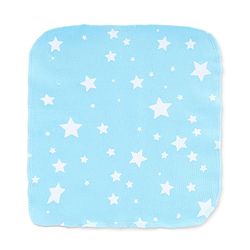 Babyhug Cotton Knit Hand & Face Towels with Star Print Pack of 6 L 23 x B 22 cm - Multicolor