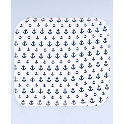 Bahyhug Cotton Knit Nautical Theme Printed Hand & Face Towel Pack Of 6 L 25.4 x B 25.4 cm - Multi Color