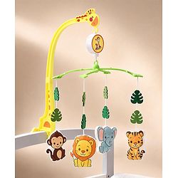 Babyhug Musical Cot Mobile with Giraffe Stand & Soft Hanging Toys Multicolor| Soothing Music | Rotating Hanging Toys| Baby Cot & Cradle Accessory| Sensory Stimulation| No Batteries Needed