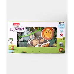 Babyhug Musical Cot Mobile with Giraffe Stand & Soft Hanging Toys Multicolor| Soothing Music | Rotating Hanging Toys| Baby Cot & Cradle Accessory| Sensory Stimulation| No Batteries Needed