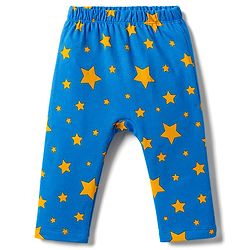 Babyhug Interlock Knit Full Length Vehicles & Star Printed Diaper Leggings Pack Of 3 - Multicolor