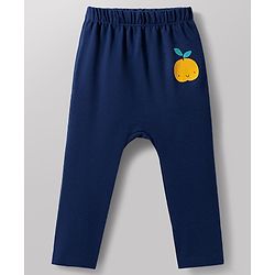 Babyhug 100% Cotton Knit Full Length Diaper Leggings with Fruit Print Pack of 3 - Multicolor