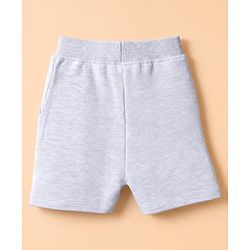 Babyhug 100% Cotton Single Jersey Knit Half Sleeves T-Shirt & Shorts With Plam Tree Print - Navy Blue & Grey