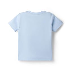 Babyhug Disney Cotton Knit Half Sleeves T-Shirt with Winnie the Pooh Print - Red & Blue